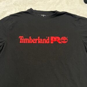 Red Timberland Logo T-Shirt